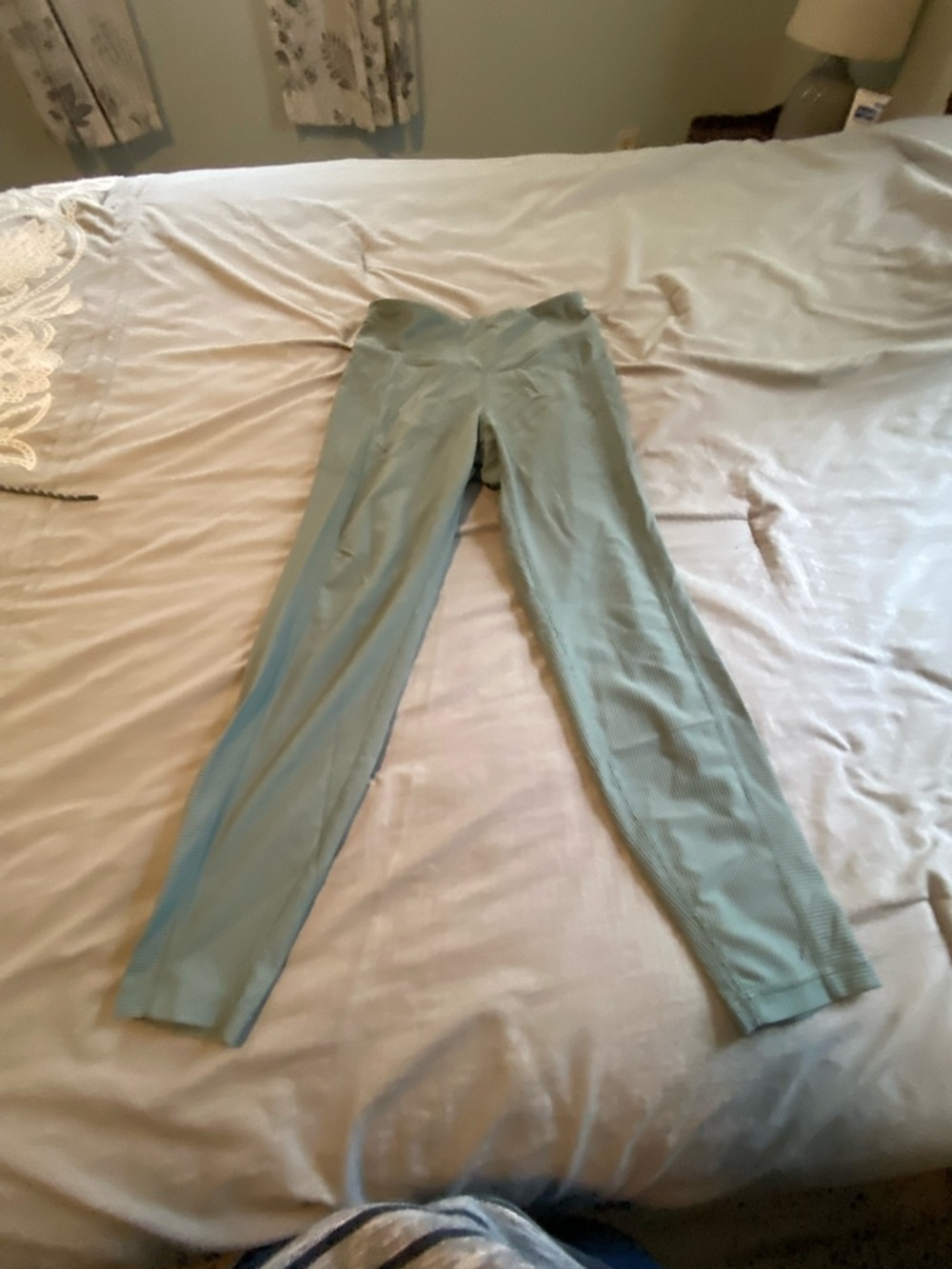 Old Navy Ribbed High-Rise Leggings in Light Sage